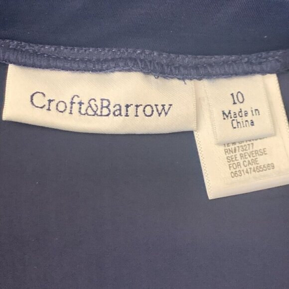 Skort SZ 10 Dark Blue wrap with brief panty Hip Minimizer • Croft & Barrow - Picture 3 of 4